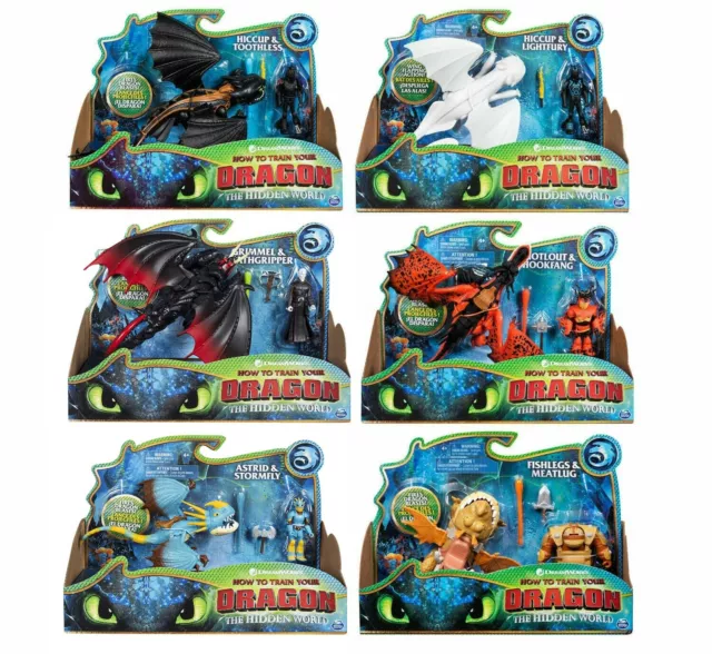 How To Train Your Dragon The Hidden World Dragon & Viking Toothless Stormfly Etc