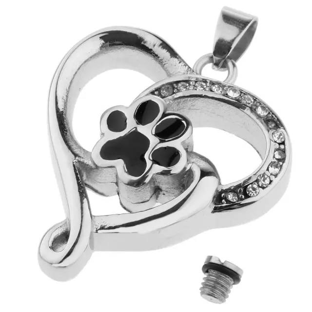 Collier urne avec pendentif pour chien, mémoire du souvenir de cendres, cœur