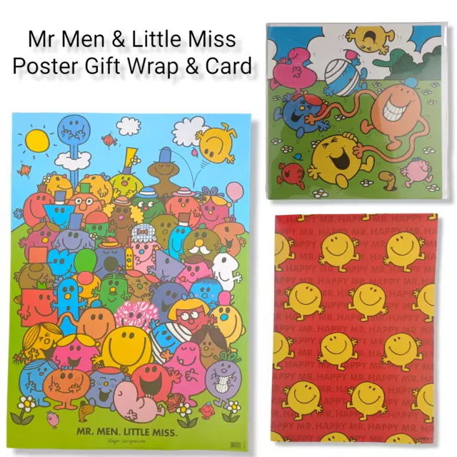 Mr Men and Little Miss Charakter Verpackungspapier Geschenkverpackung Poster oder Karte