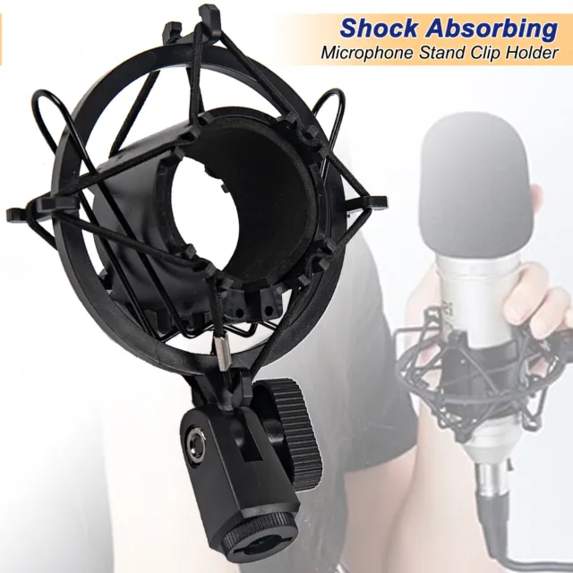 Condenser Microphone Mic Shock Mount Holder Clip Stand F/Studio Music Recording