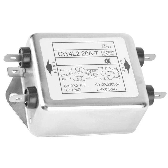 Connettore filtro EMI 20 A 115 V/250 V 50/60 Hz - ottimale