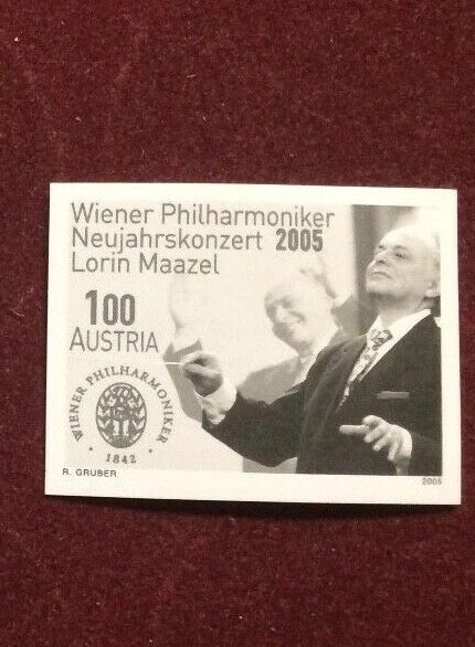 SCHWARZDRUCK 2005 Mi.: 2506  WIENER PHILHARMONIKER / LORIN MARAZEL/ NEUJAHR **