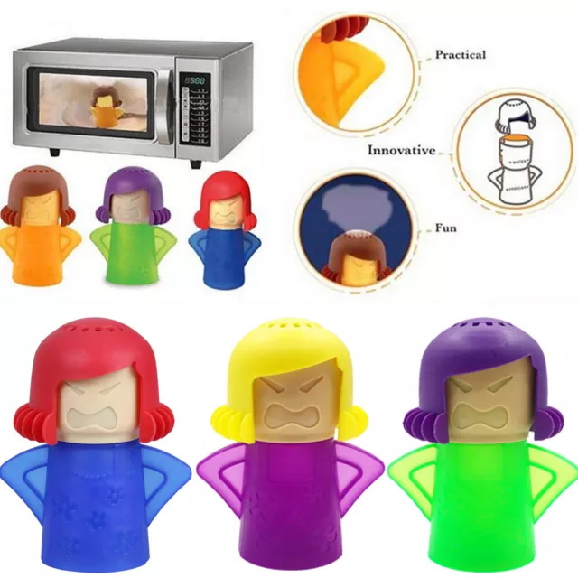 1Pcs Angry Mama Microwave Refrigerator Cleaning Deodorizer Oven Steam  Cleaner Creative Kitchen Utensils