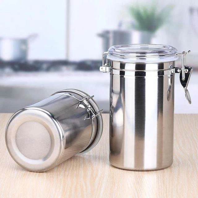 5 INCHES COFFEE Bean Storage Container Vacuum Seal Beans Tank £14.39