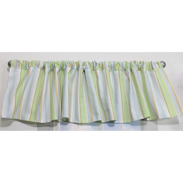 Blue Stripe Window Valance Blue
