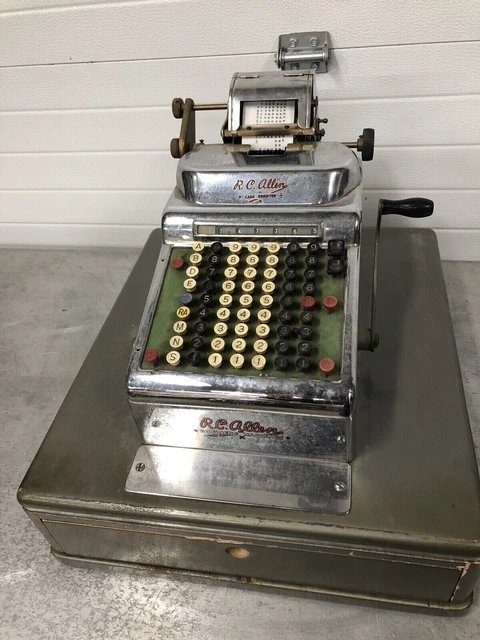 RC ALLEN Electric Chrome Cash Register c. 1956