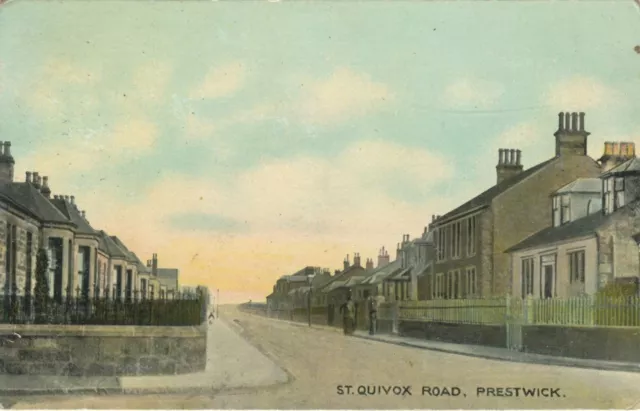ST QUIVOX ROAD, PRESTWICK - Ayrshire Postcard