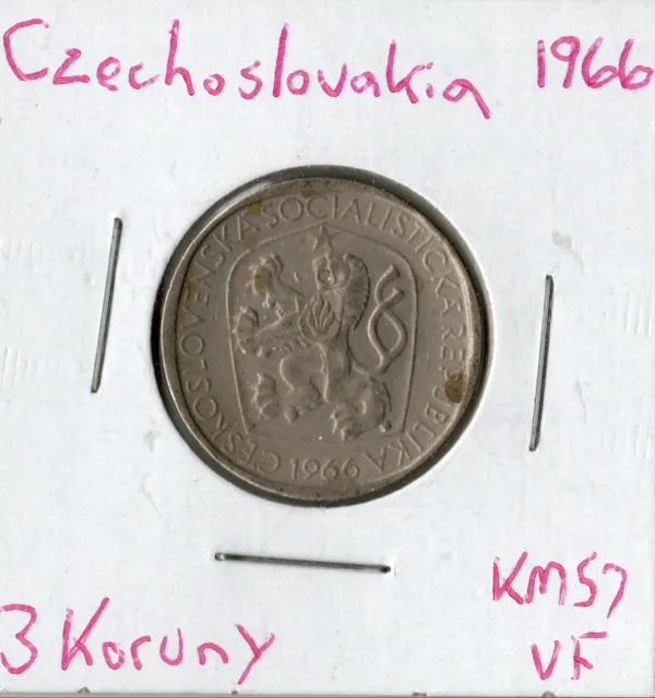 Coin Czechoslovakia 3 Koruny 1966 KM57
