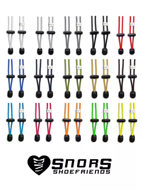 Lacets élastiques 120cm sans noeud autobloquant pour tous tennis / sport SNORS