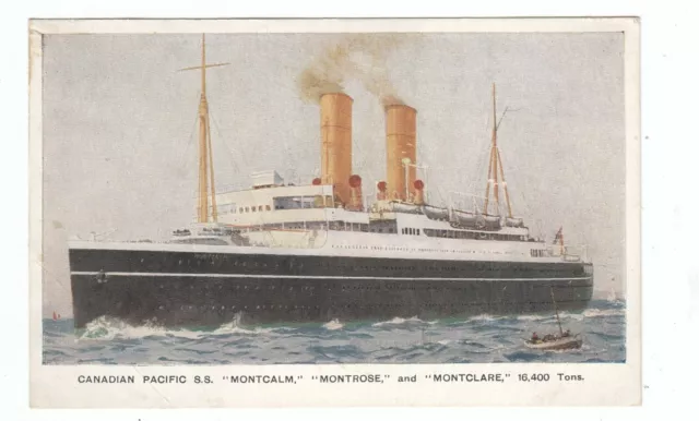 Canadian Pacific Line SS Montcalm ship Australia OLD POSTCARD c1920