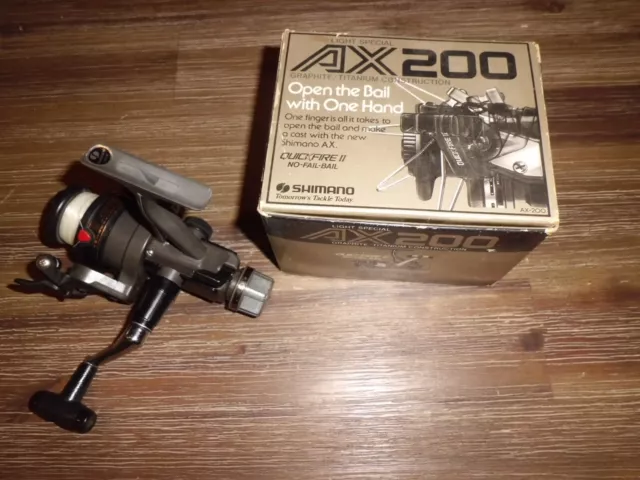 VINTAGE SHIMANO AX200 Spinning Reel made in Japan w/ Box & Papers $39.49 -  PicClick