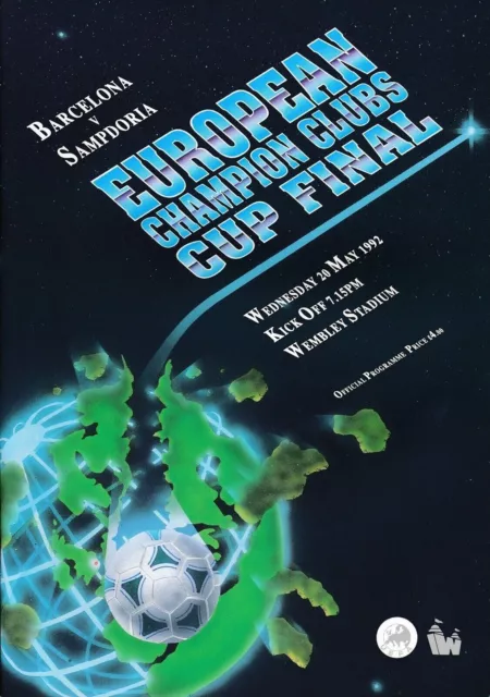 Barcelona v Sampdoria  European Champions Cup Final 20th May 1992