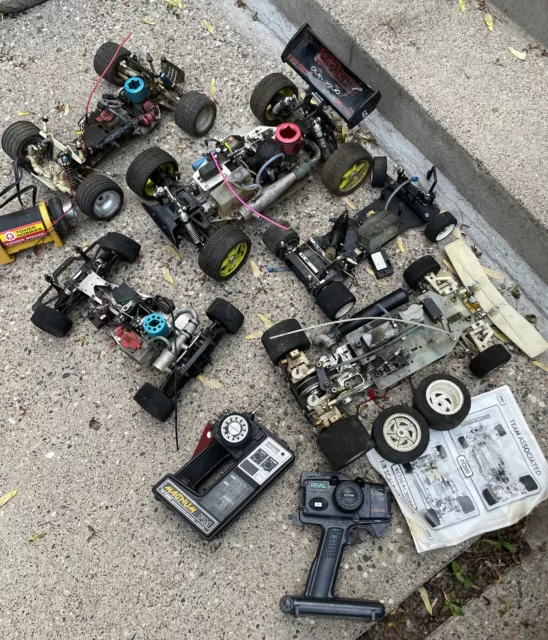 Vintage 90s RC Car Parts Pieces Lot Gas Powered Super Pirate Chassis Motors Vintage 90s RC Car Parts Pieces Lot Gas Powered Super Pirate Chassis Motors