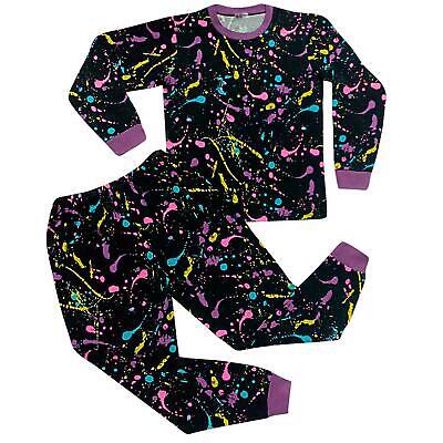 Kids Boys Girls Colour Tie Dye Splash Cosplay Pyjamas Sleepwear Children PJs