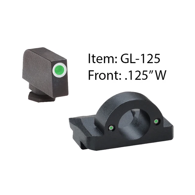 Ameriglo For Glock Ghost Ring Green/White Outline Front & Green Rear Sights Ameriglo For Glock Ghost Ring Green/White Outline Front & Green Rear Sights
