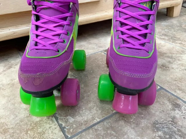 Rio Roller Classic II Quad Roller Skates - Grape and triple pad set 3