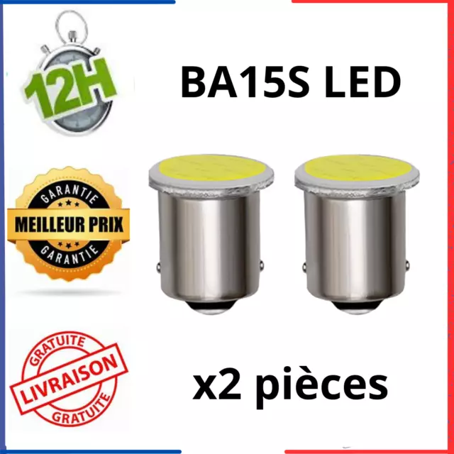 BA15S LED P21W BLANC Bulb Ampoule 6000K FEUX DE RECUL Voiture Auto Moto X2PIECES