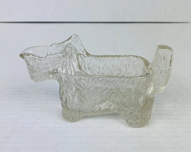 1930's Post Grape Nuts Cereal Box Premium SCOTTIE DOG Glass Milk Pitcher Creamer