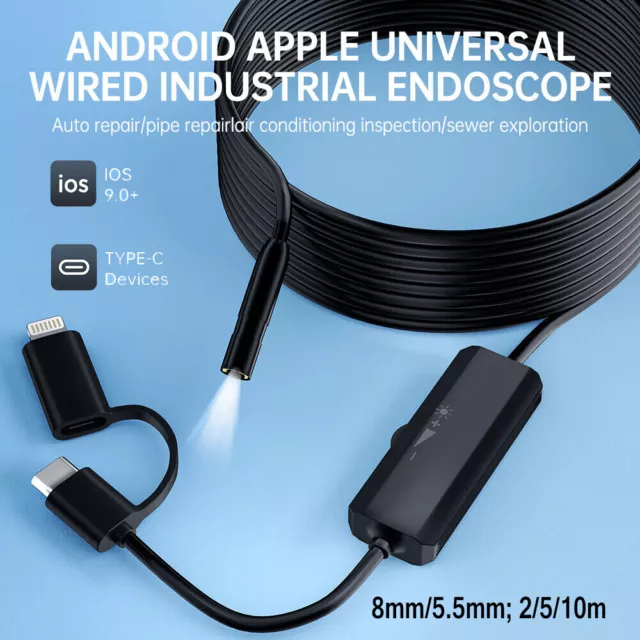 Semi-Rigid Endoscope Camera Borescope Snake Inspection Camera For Android iOS 2