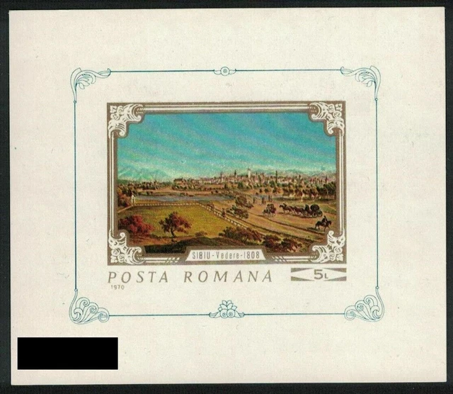 Romania 1970 Art: View of Sibiu MNH S.S. Imperf.