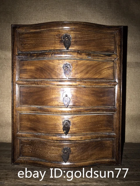 12.2”Rare Chinese handmade Exquisiten  Huanghuali Wood chest of drawers