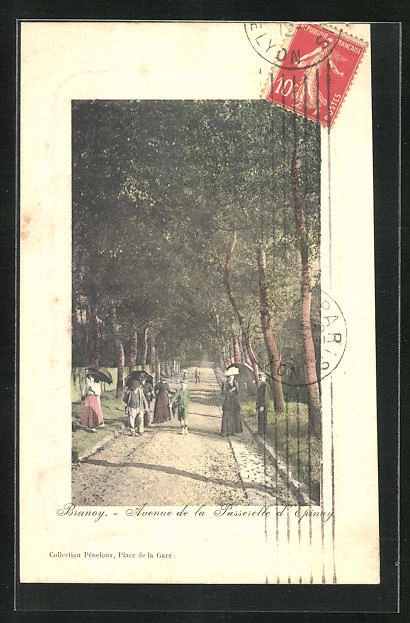 CPA gaufrée Brunoy, L´Avenue de la Passerelle d´Epinay
