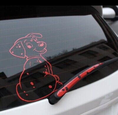 Calcomanía pegatina de coche con cola meneante cachorro perro, perro a bordo, pegatina de coche Disney,