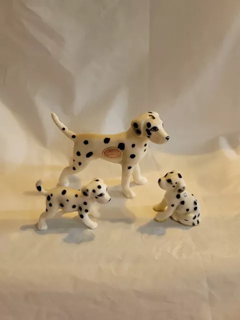 3 nice! Vintage dalmatian miniature dogs napco mom w pups