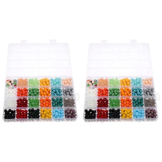 2x verre polyvalent bricolage perles intercalaires accessoires de bricolage