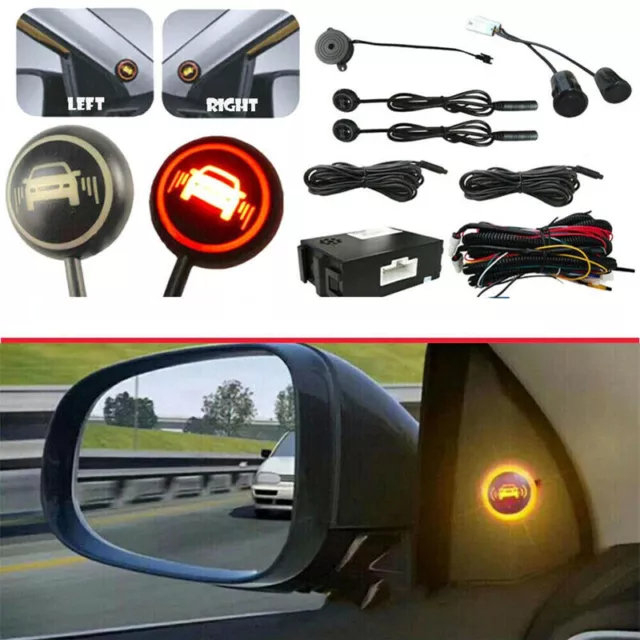 Universal Blind Spot Sensor Warning System BSD Radar Monitoring Detection Set