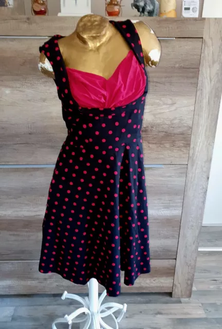 Lindy Bop Gr. 40 Polka Dot Kleid Swingkleid Rockabilly Rockabella