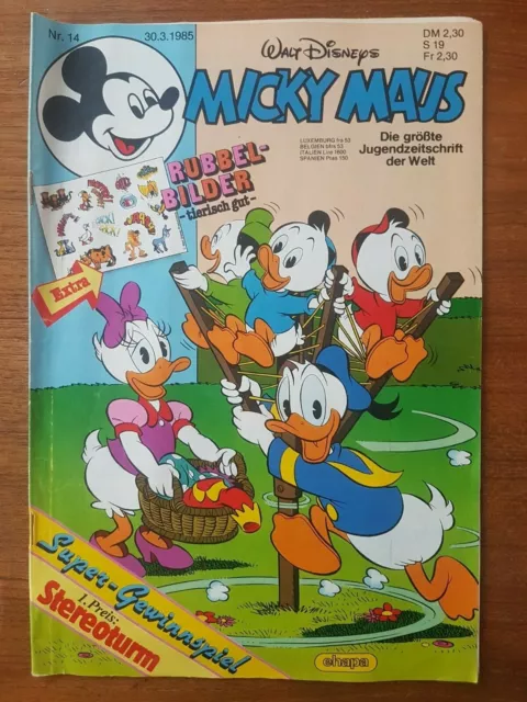Micky Maus/Jahrgang 1985 / Heft Nr. 14 in Comic Hülle !