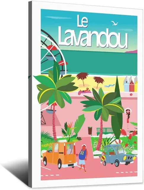 Le Lavandou France Beach Vintage Travel Poster Canvas Art  Room Decor Poster