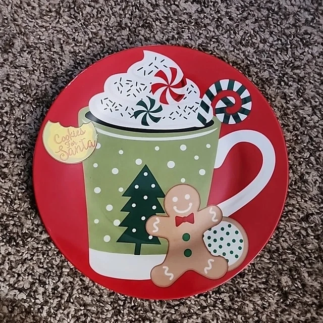 6 Royal Norfolk Dessert Plates "Cookies For Santa" Dessert Plates 8"