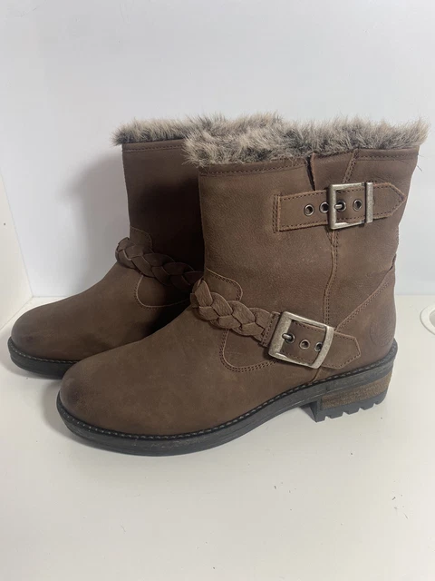 SUPERDRY HURBIS WOMENS UK 3 Brown Suede Cosy Warm Fleece Lined Biker Boots EU 36 40.00 PicClick UK