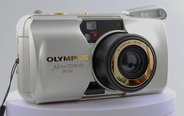 OLYMPUS Μ [MJU:] ZOOM F0627-127-3v Film Camera Used Easy to