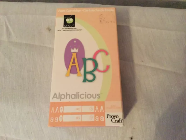 Cricut Alphalicious Retired Font Cartridge 29-0287 Alphabet 2006