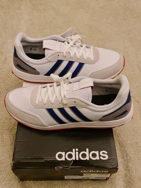 Adidas Retrorunner Turnschuhe weiß/royal/grau uvp £55 (FV7031) BRANDNEU MIT ETIKETT Größe UK 11