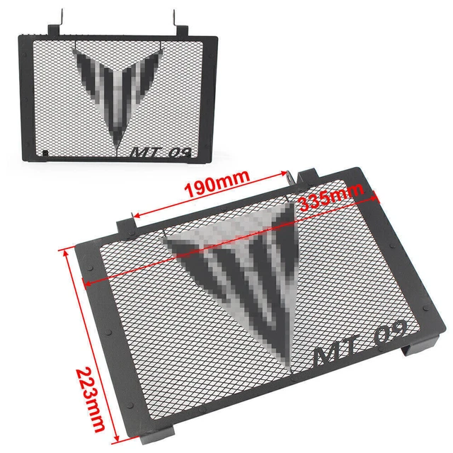 Black Engine Cooling Radiator Cover Grill Guard For YAMAHA MT-09 FZ-09 14-17