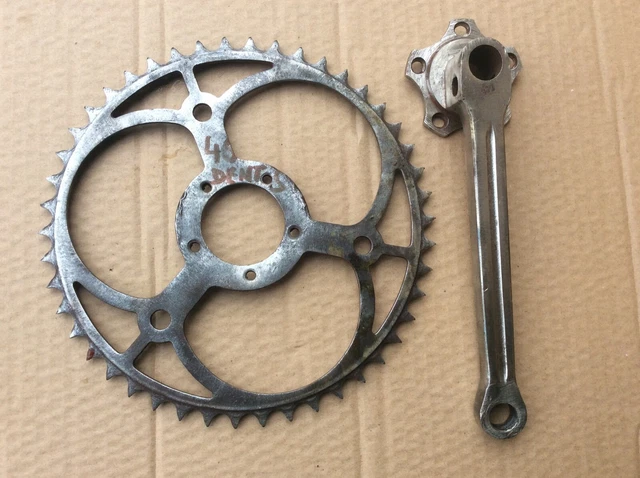 Lot 2 Pédaliers/plateaux Vélo Ancien 44 Et 46 Dents, Vieux Vélo, Bici Epoca