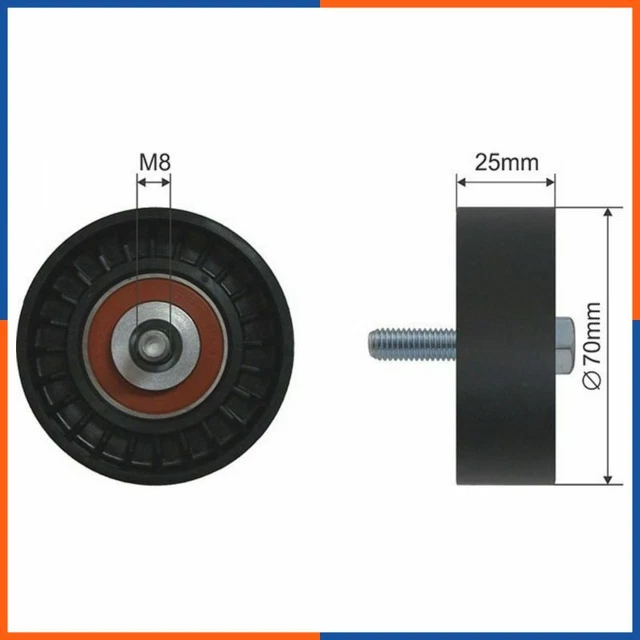Galet tendeur de courroie d'accessoire pour CITROEN | 500344132, 4118200209