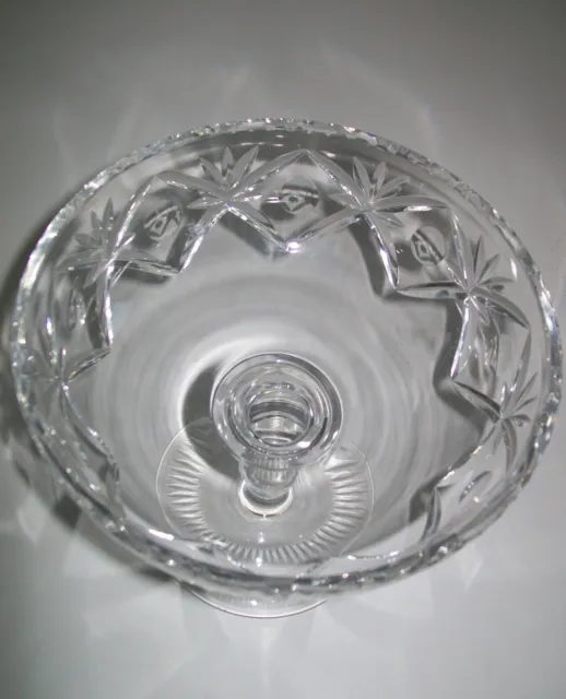 Crystal Round Footed Pedestal Candy Condiment Nut Dish Tray Clear