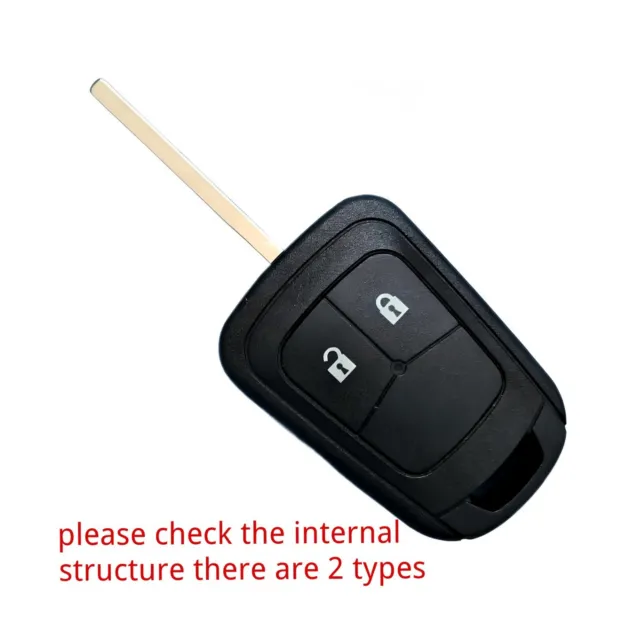 For Vauxhall  Astra J Zafira Corsa D E Meriva 2 Button Remote Key Fob Case TYP2