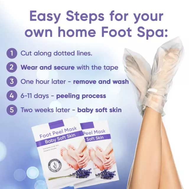 2/8/12 Pairs Exfoliating Foot Peel Mask Baby Soft Feet Remove Dead Skin Calluses 3