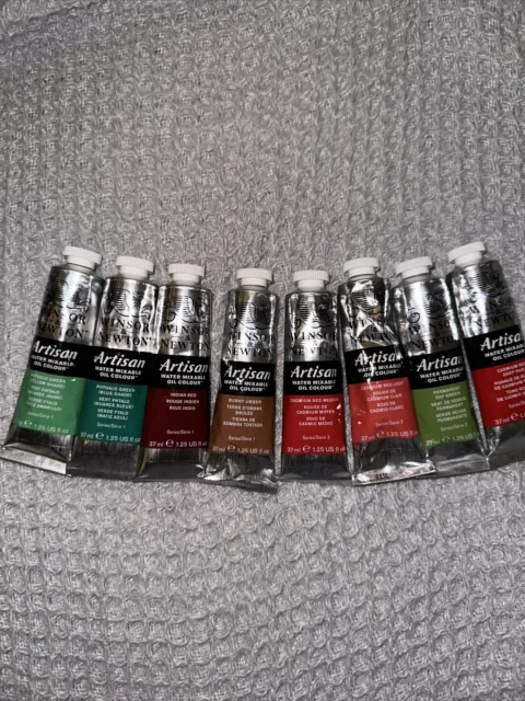 Winsor and Newton Artisan Water Mixable Oil Colour- 8 1.25 oz Tubes included.