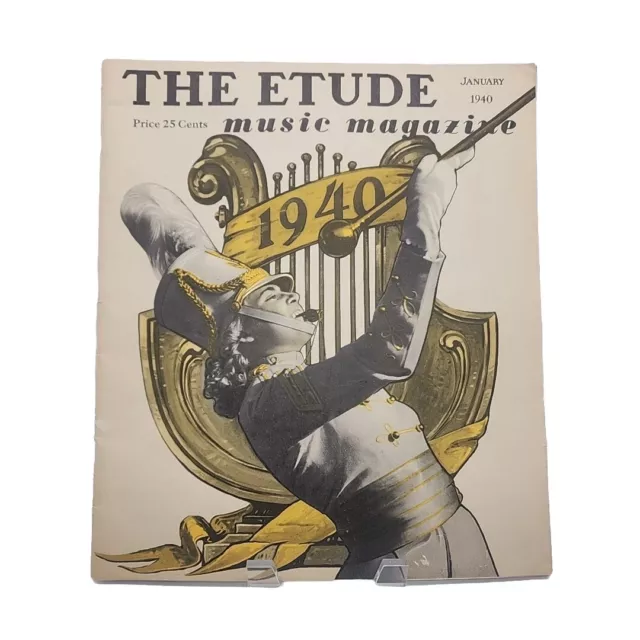 The Etude Magazine Wartime Musical London & Paris Sheet Music January 1940