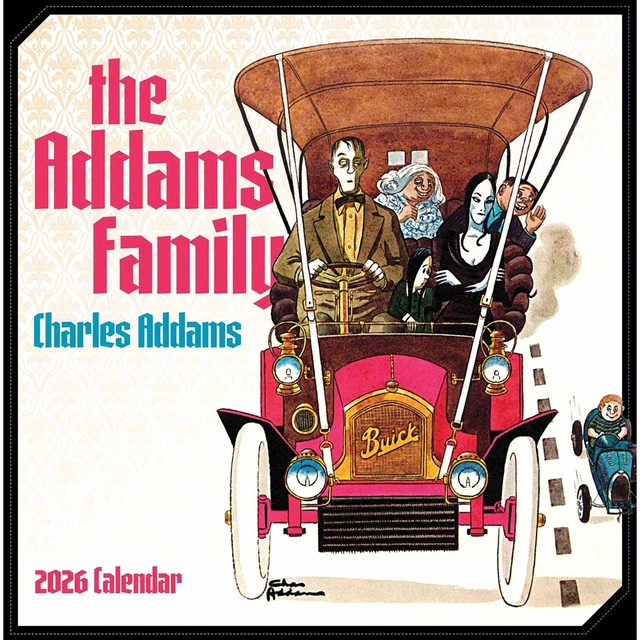 CHARLES ADDAMS THE Addams Family Calendar 2026 Art Month To View Charles Addams The Addams Family Calendar 2026.webp