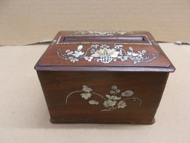 ANCIENNE BOITE DISTRIBUTEUR  cigarettes en bois sculpt Inde EUR 45,00 -  PicClick FR