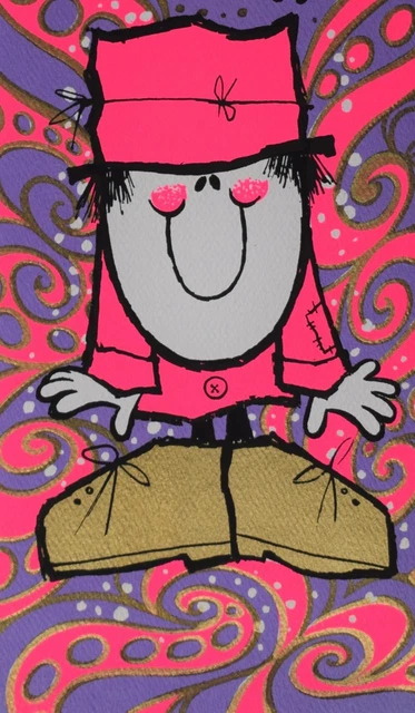 Humour Purple Greetings Cards Vintage 60s/70s Funny WOW Message Wishing Cards 16 7