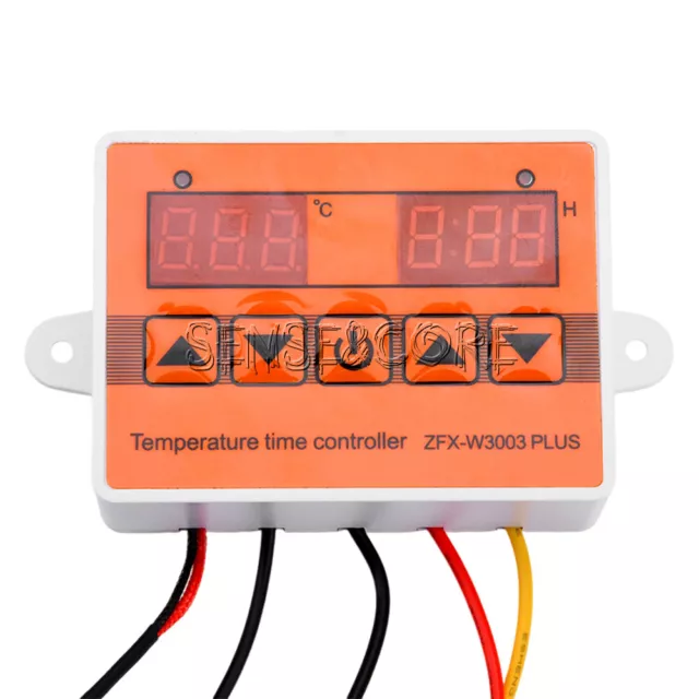 Controlador de temperatura LED digital de 12V/24V/220V termostato tipo K termopar